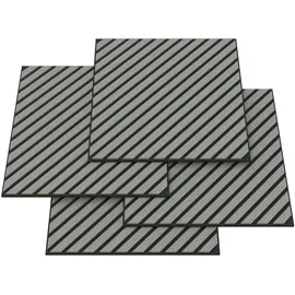 [neu.holz] Akustik-Wandpaneel 16er Set Vang diagonal 60x60 cm Eichenoptik, hellgrau