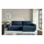 furnisell Eckcouch Cord mit Schlaffunktion 2-Sitzer Blau