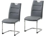 Hti-Living Schwingstuhl DannyC Kunstleder blau 2er Set