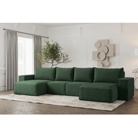 Fun Möbel Wohnlandschaft U-Form Sofa ESTELLE mit Schlaffunktion in