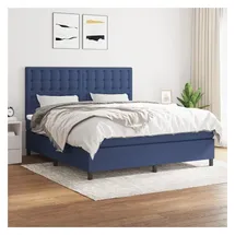 vidaXL Boxspringbett 180 x 200 cm Blau