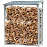 Quick Star Kaminholzregal 130 x 70 x 185 cm grau 69917546-0