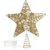 COM-FOUR Deko Stern 27,5 cm goldfarben