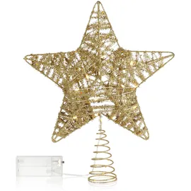 COM-FOUR Deko Stern 27,5 cm goldfarben