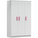 Deine Möbel 24 Kinderkleiderschrank INGE 120 x 192 x 50 cm Eiche weiß