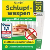 Hey Nature Schlupfwespen gegen Kleidermotten, 1 x 10 Karten. Natürlich & effektiv Kleidermotten bekämpfen mit Schlupfwespen gegen Motten. Alternative zu Mottenkugeln, Mottenspray & Lavendel