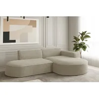 Fun Möbel Ecksofa Designersofa PALMA XS in Stoff Ascot