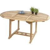 SAM SAM® Gartentisch ausziehbar Teak Holz 120 - 170 cm oval BORNEO