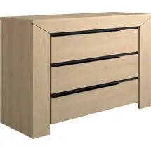 Gami Kombikommode GAMI "Kommode 3 Schubladen", braun (kastanie natur), B:123cm H:80cm T:45cm, Spanplatte, Sideboards, Kombikommode, In 2 Farben erhältlich