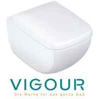 Vigour WHITE Wand-WC mit WC-Sitz Weiß PflegePlus