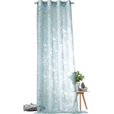 Weckbrodt Vorhang »Shorty«, (1 St.), Gardine, transparent, Ausbrenner, Allover, Motiv Vögel und Zweige, blau