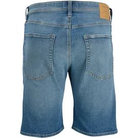 Jack & Jones PlusSize Shorts "JJIRICK JJORIGINAL SHORTS AT 999 PLS", Herren, Gr. 44 (5XL), N-Gr, blau denim, Web, Obermaterial: 54% Baumwolle, 33% Polyester, 7% Lyocell, 4% Viskose, 2% Elasthan, JACK & JONES PLUSSIZE, unifarben, regular fit knielang, Hosen Shorts