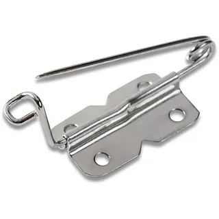 Prym 081405 Anstecknadeln mit Plättchen, 27mm, silberfarbig, 4 Stück