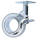 MS Beschläge Möbelrolle Hochwertige Design-Lenkrolle Möbeltransportrolle, bodenschonend - modernes Design grau