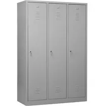 Gürkan Spind lichtgrau 105455, 3 Schließfächer 118,5 x 50,0 x 180,0 cm