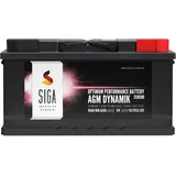 SIGA AGM Batterie 95Ah 12V Start-Stop Autobatterie Starterbatterie VRLA 100Ah