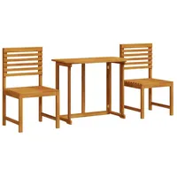 vidaXL 3-teiliges Bistro-Set für den Garten aus massivem Akazienholz