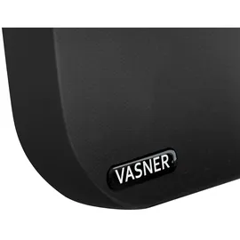 VASNER Citara T Plus", Infrarotheizung Tafel 700 Watt schwarz rund mit Kreide beschreibbar, IP44 Spritzwasserschutz