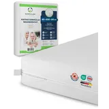 Sensalou Matratzenbezug wasserdicht 90 x 200 cm weiß