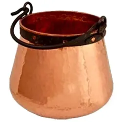 Feuertopf, Kupferkessel - mit Eisengriff, 10L