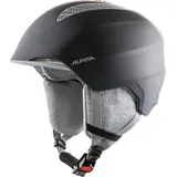 Alpina GRAND JR - Sicherer, Leichter, Stoßabsorbierender & Individuell Anpassbarer Skihelm Für Kinder, black, matt 51