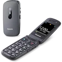 Panasonic KX-TU446EXG 2G Klapphandy Senioren SOS stoßfest große Tasten grau