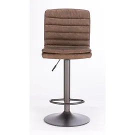 BIZZOTTO Barhocker Connor 2er-Set aus Kunstleder, klassisch höhenverstellbar, Braun, gepolstert