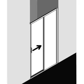 Kermi LID2L113201AK, Gleittür Liga D2L 1130x