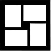 Walther design Passepartout für Bilderrahmen 40x40 cm, schwarz, 4