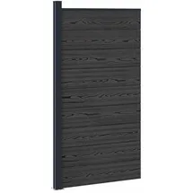 vidaXL Zaunlatte 1 x 1 m Grau/Schwarz