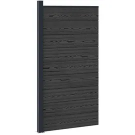 vidaXL Zaunlatte 1 x 1 m Grau/Schwarz