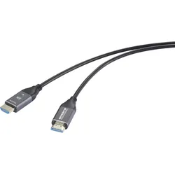 SpeaKa Professional HDMI / Glasfaser Anschlusskabel HDMI-A Stecker, HDMI-A Stecker 100 m Schwarz SP-