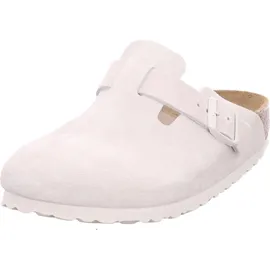Birkenstock Boston Suede Holzschuhe Antique White 38