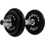 MOVIT MOVIT® Kurzhantel Set, Gusseisen Hantel. 10kg. 15kg. 20kg. 25kg. 30kg. Stange 30mm SCHWARZ|silber 10kg