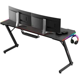 huzaro Biurko gamingowe Hero 4.8 RGB, Gaming Tisch, Schwarz