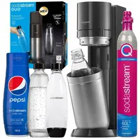 Wassersprudler SodaStream Duo Titan + 2 Flaschen + Pepsi Sirup 440ml