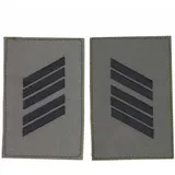 Rangabzeichen mit Hakenklettbandfläche oliv mit schwarzem Stick Oberstabsgefreiter