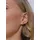 Elli Ohrstecker Kreis Gehämmert Organic gold 925 Sterling Silber onesize