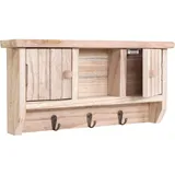 Hegele - Schlüsselbrett Hhg-461, Schlüsselkasten Schlüsselboard Mit Türen, Massiv-holz Mvg-zertifiziert Natur