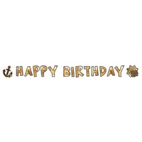 Amscan Happy Birthday-Girlande Pirat 180 x 15 cm