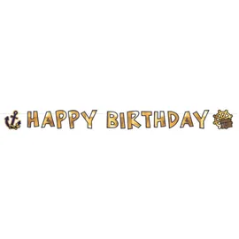 Amscan Happy Birthday-Girlande Pirat 180 x 15 cm