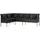 vidaXL Gartensofa in L-Form Loungesofa schwarz