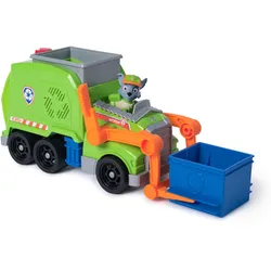 PAW Patrol, Extragroßer Recycling-Truck mit Rocky Spielfigur und Verwandlungsfunktion (Deluxe Fahrzeug)