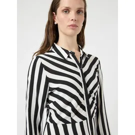 Y.A.S Hemdblusenkleid Schwarz/Weiß S