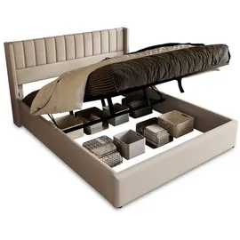 Flieks Polsterbett 180 x 200 cm Beige