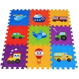 Knorrtoys 21025 - Puzzlematte Fahrzeuge, 9 Matten á 30cm, Schaumstoff
