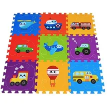 Knorrtoys 21025 - Puzzlematte Fahrzeuge, 9 Matten á 30cm, Schaumstoff