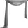 Gardinenbox 560 Voile Querbehang 600 x 140 cm grau