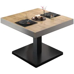 BM | Bistro Loungetisch | B:T:H 70 x 70 x 41 cm | Eiche / Schwarz
