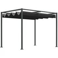Outsunny Pergola 2,29 x 2,13 m Schwarz